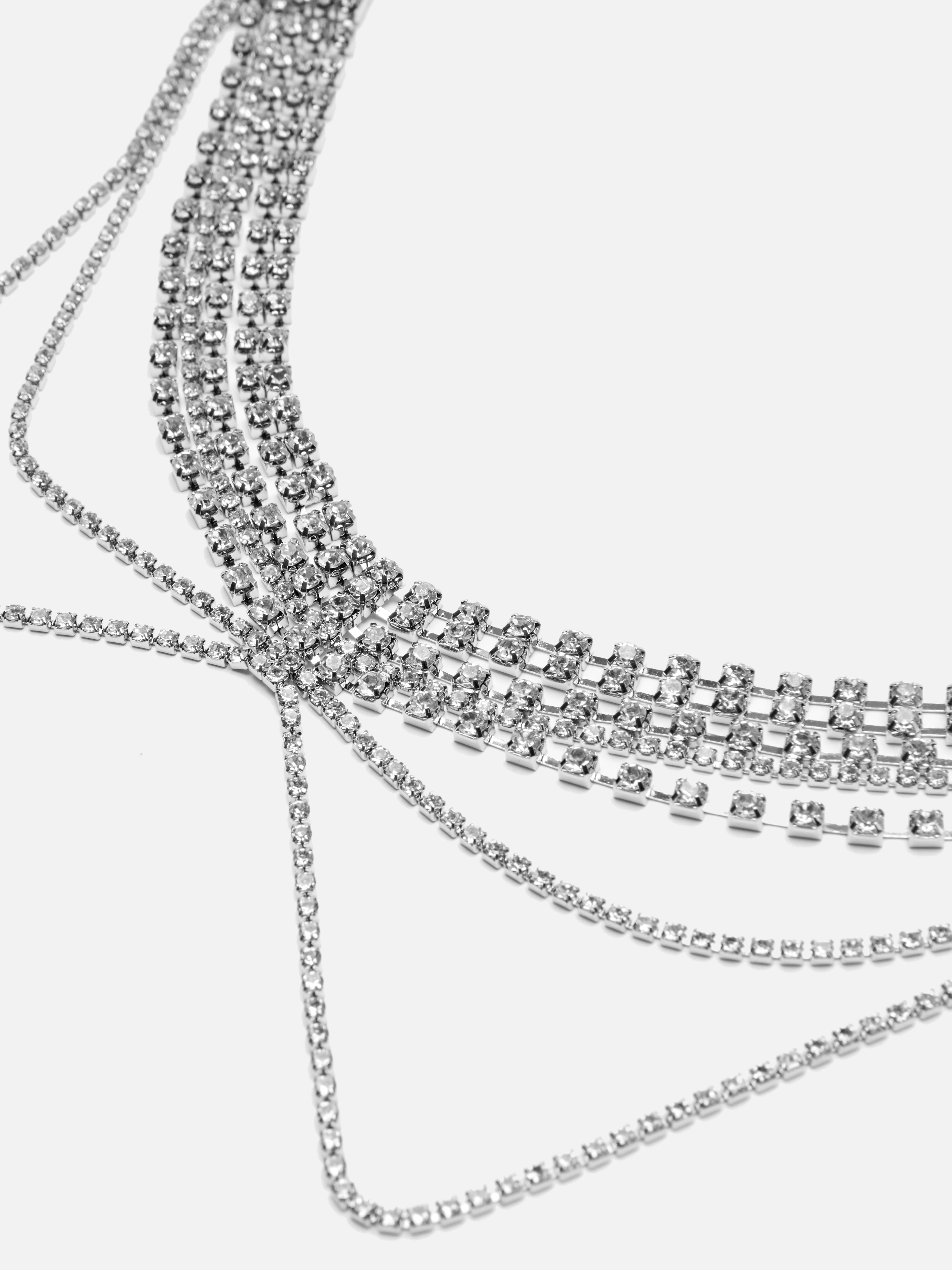 Rita Ora Diamanté Scallop Chain Waist Belt