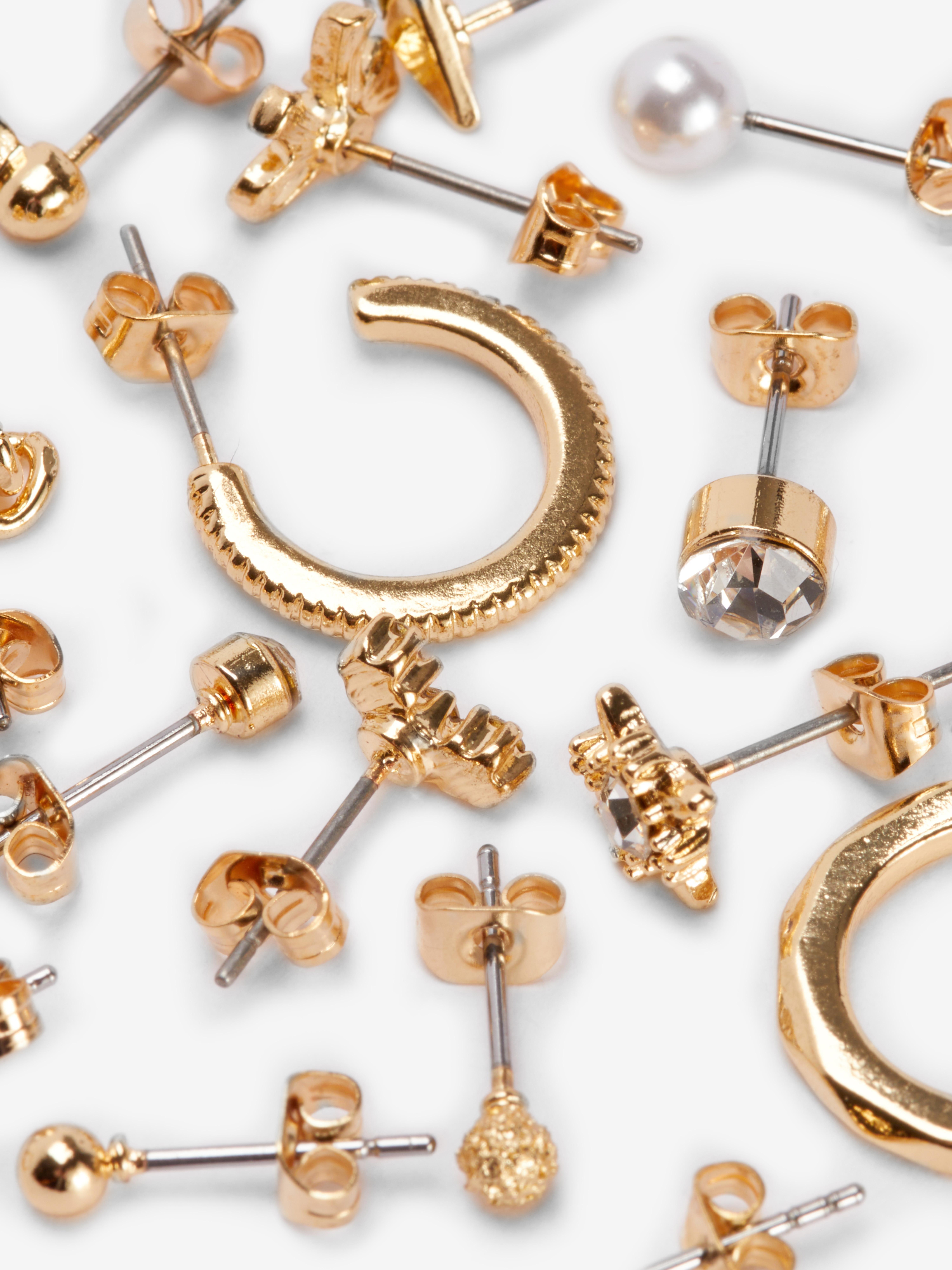 20pk Assorted Stud and Hoop Earrings