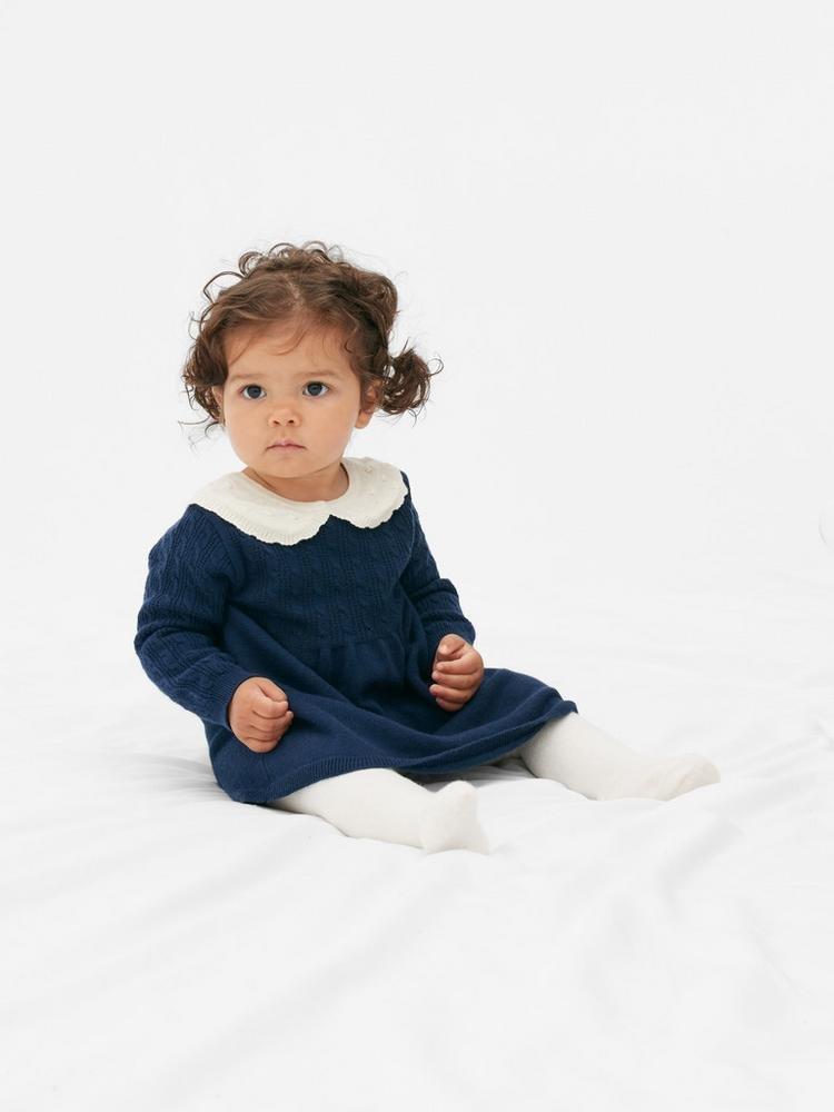 Knitted Dress And Tights Set