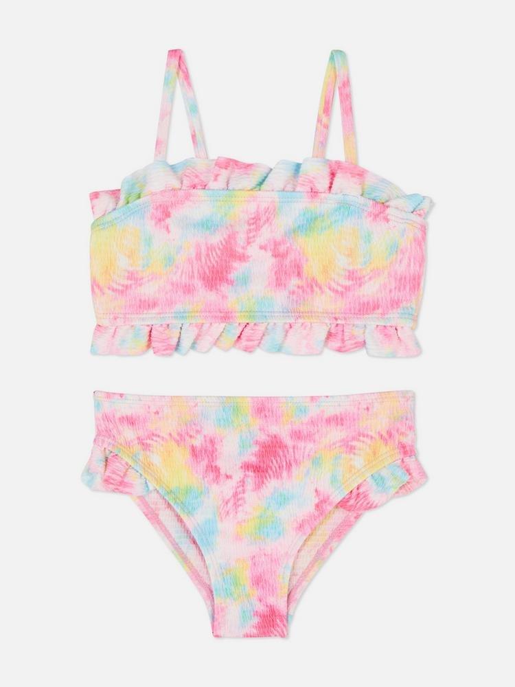 Tie-Dye Two-Piece Swimming Costume