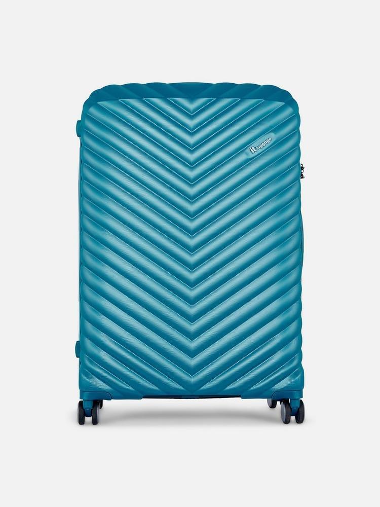 Hard Shell Chevron Ridged Suitcase - 3