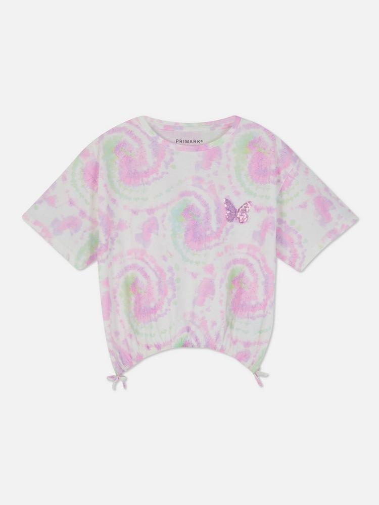 Sequin Butterfly Short Sleeve T-Shirt