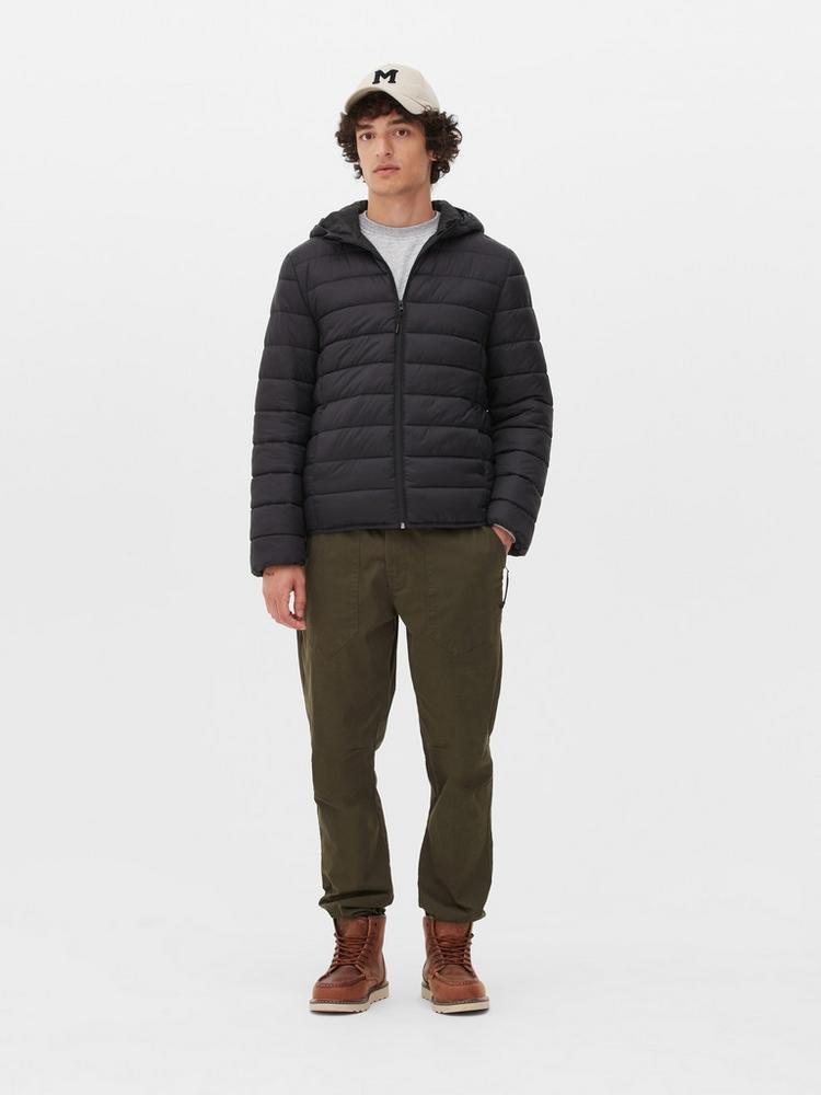 Zip-up Hooded Puffer Jacket