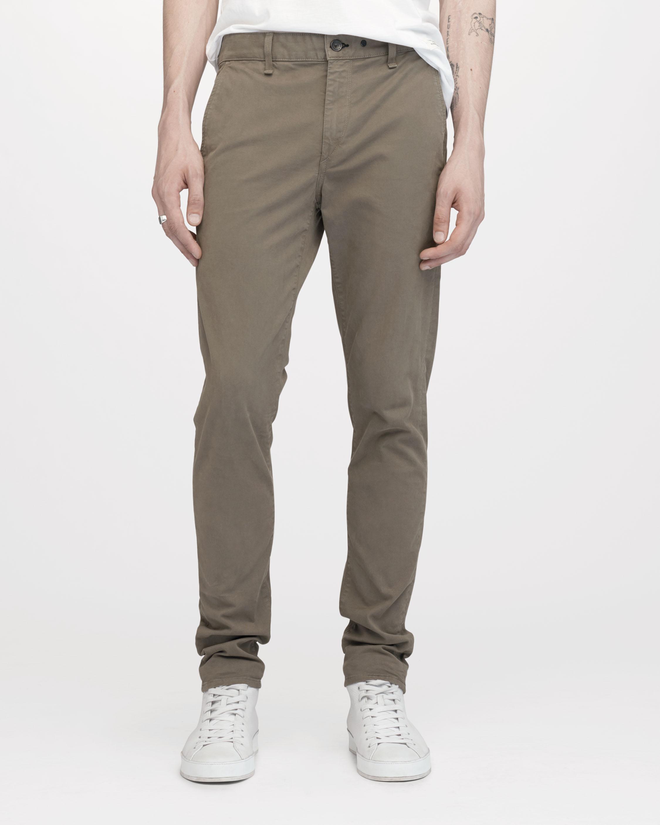 mid-rise slim-fit chinos