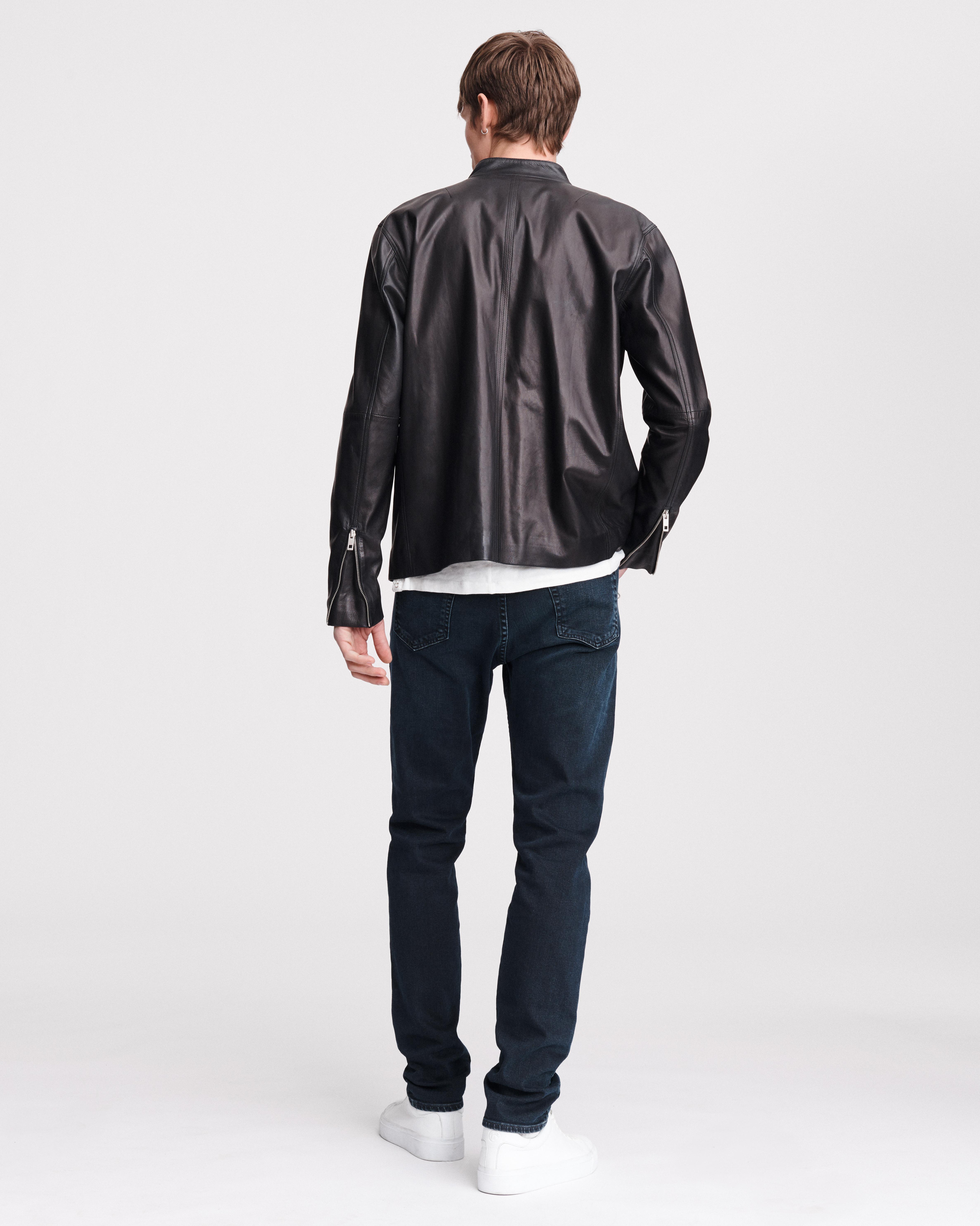 Rag and bone hot sale black leather jacket