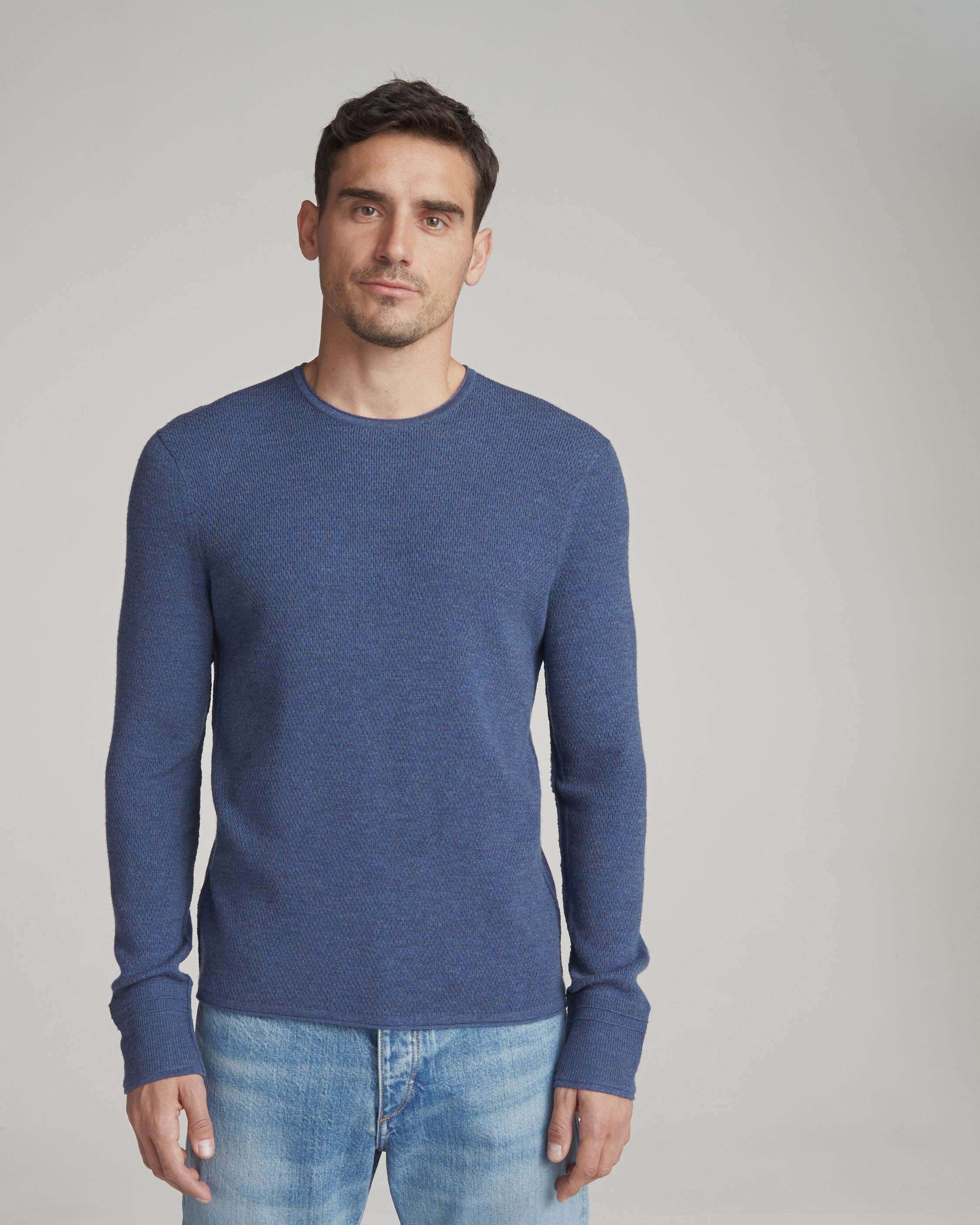 Gregory Crewneck Thermal Black Sweater | rag & bone