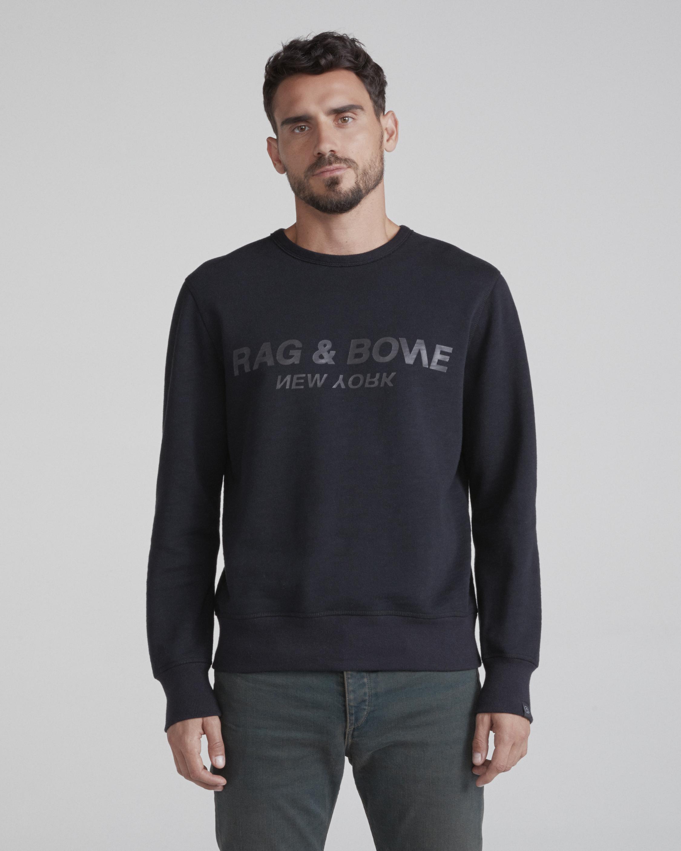 rag and bone Black Upside Down Logo Sweatshirt Rag and Bone