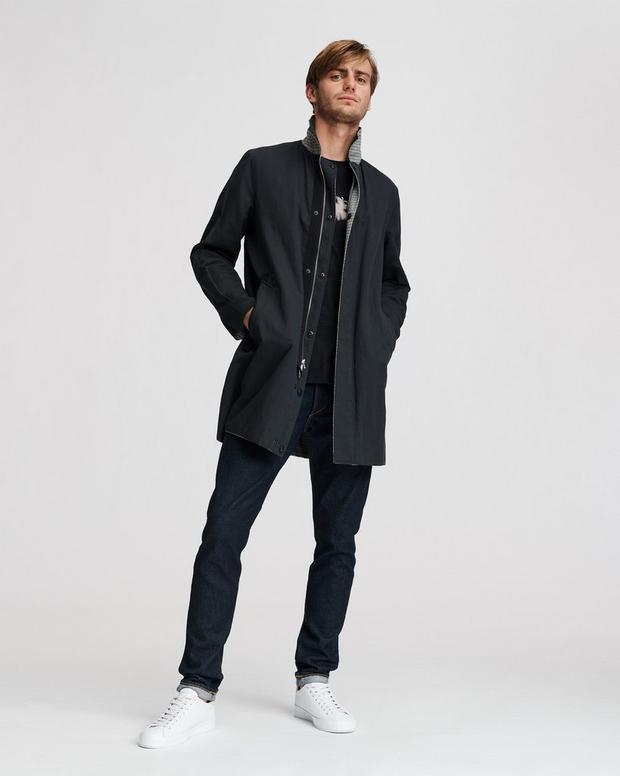 REVERSIBLE CAR COAT - Black | rag & bone REVERSIBLE CAR COAT - Black | rag & bone
