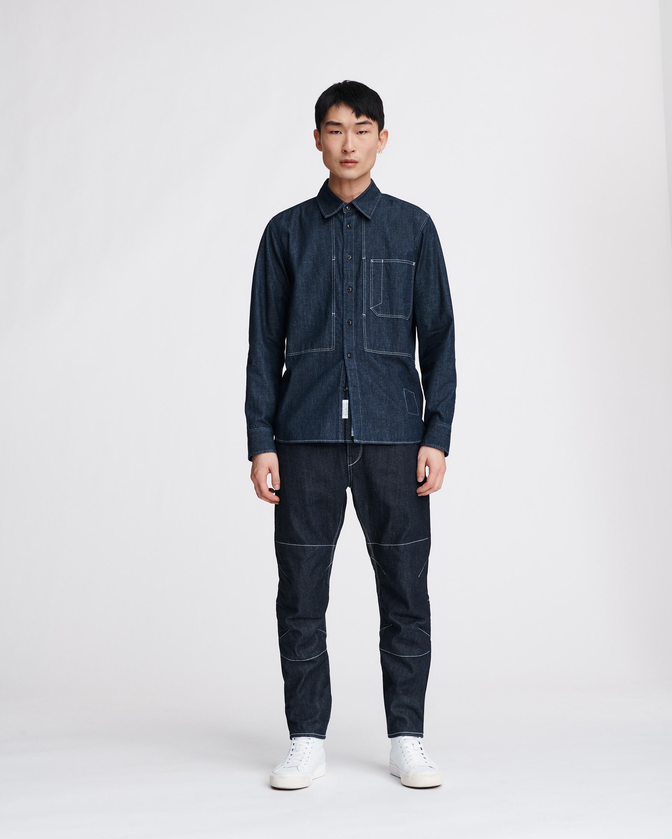 Denim chore shirt best sale