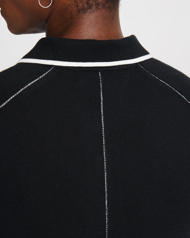 Evens Short-Sleeve Polo Shirt in Black | rag & bone Evens Short-Sleeve Polo Shirt in Black | rag & bone