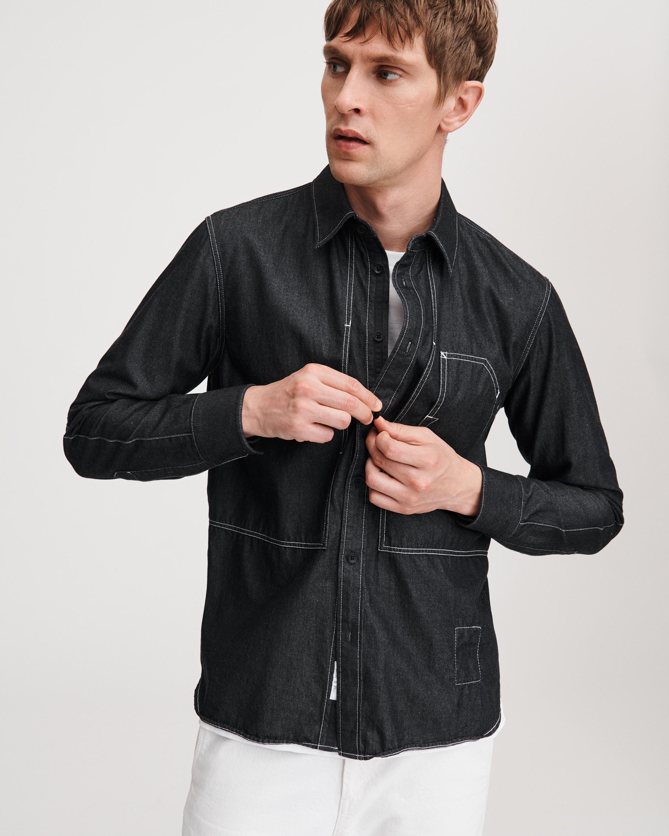 Chore Shirt for Men in Black rag & bone