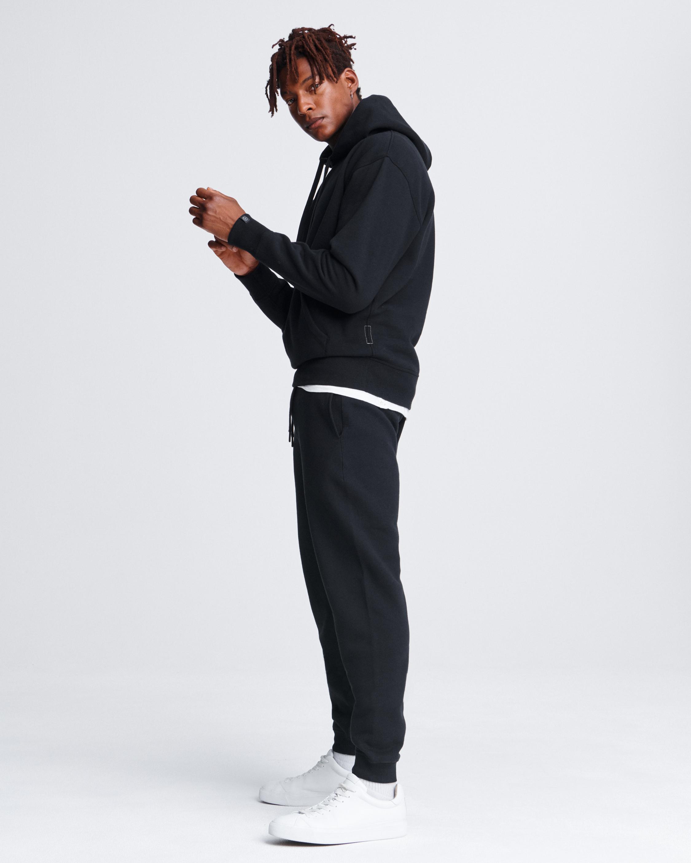 Damon Fleece Hoodie for Men in Black | rag & bone