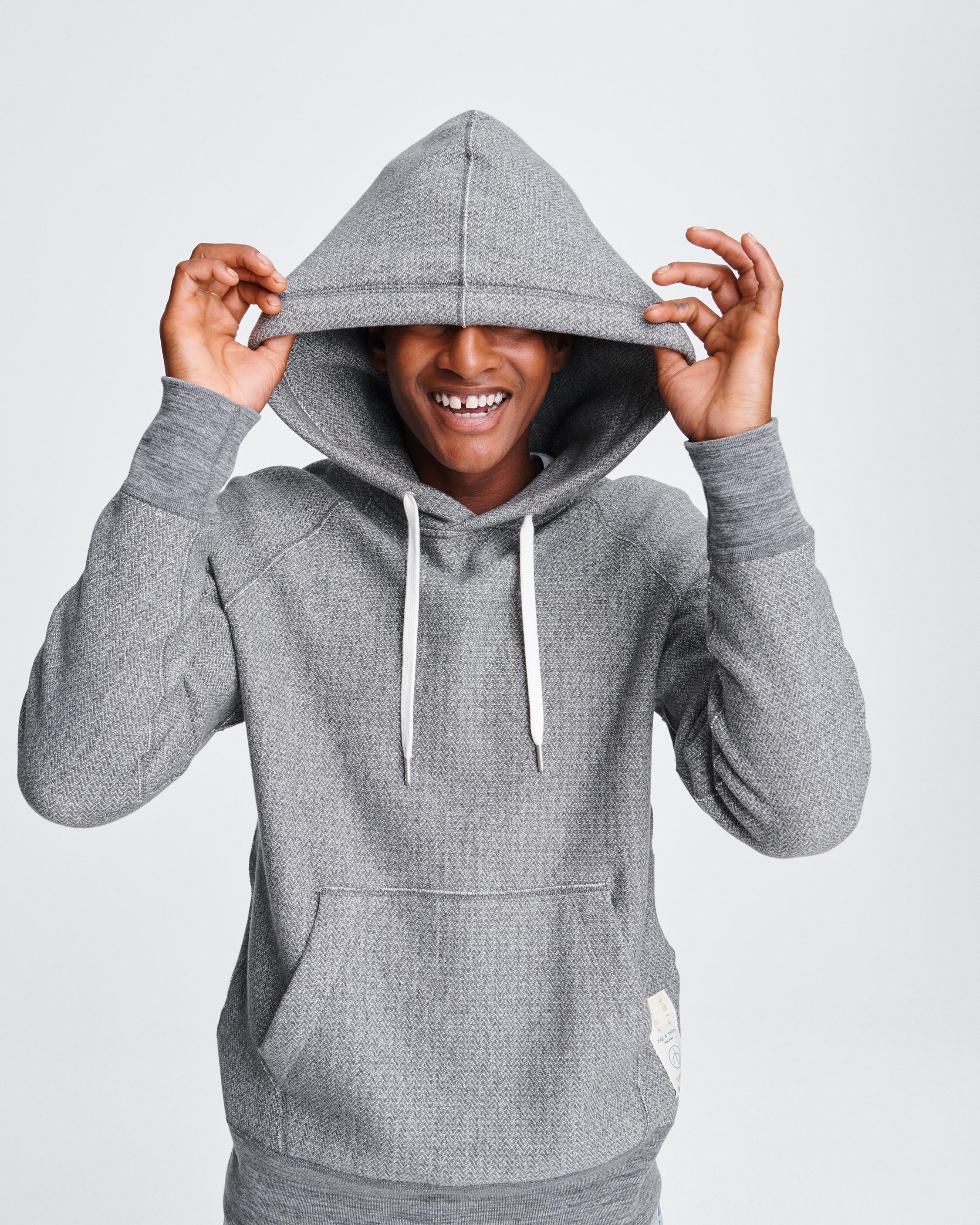 HERRINGBONE RACER HOODIE