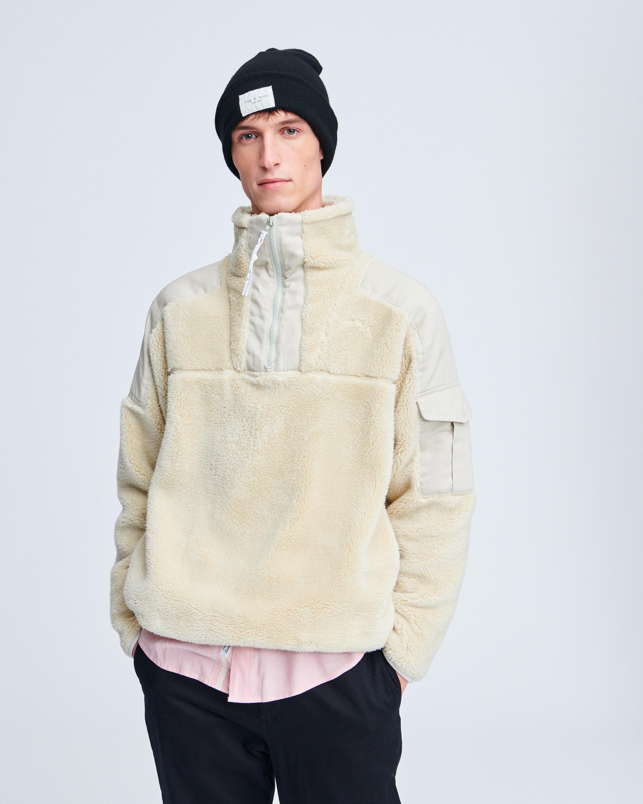 Logan Sherpa Half-Zip Pullover for Men | rag & bone