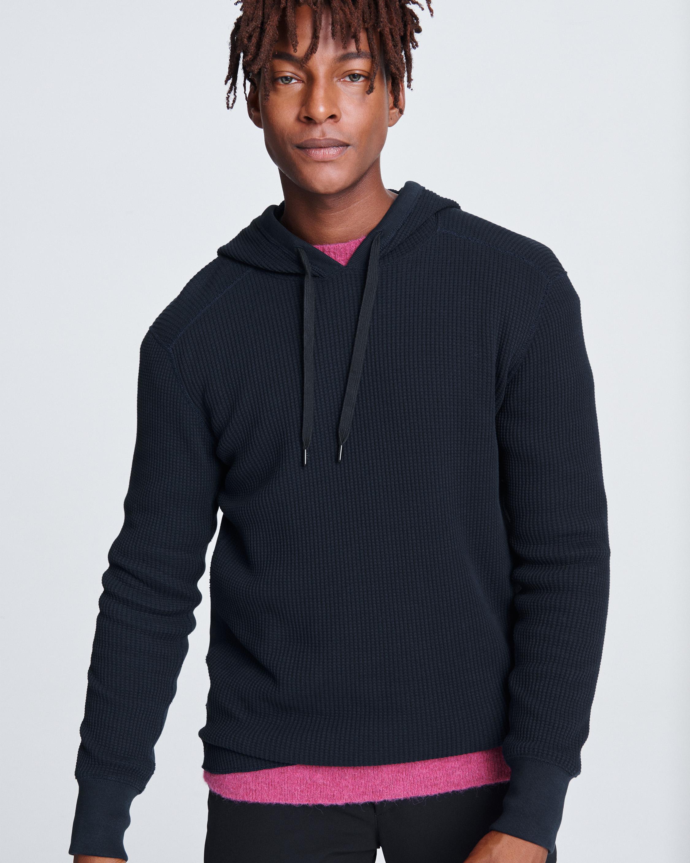 Waffle Thermal Hoodie for Men rag bone