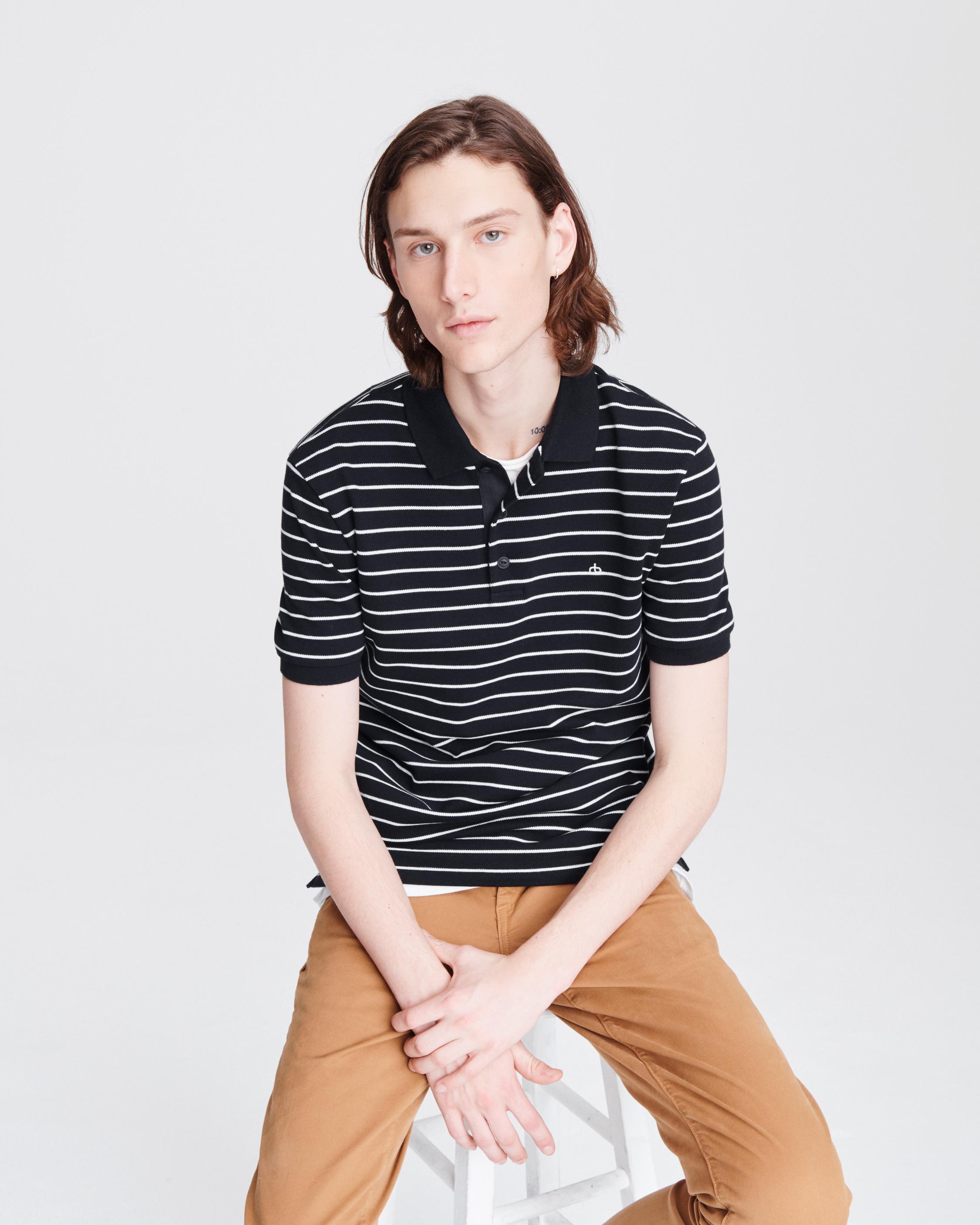 Striped Cotton-Piqué Polo Shirt