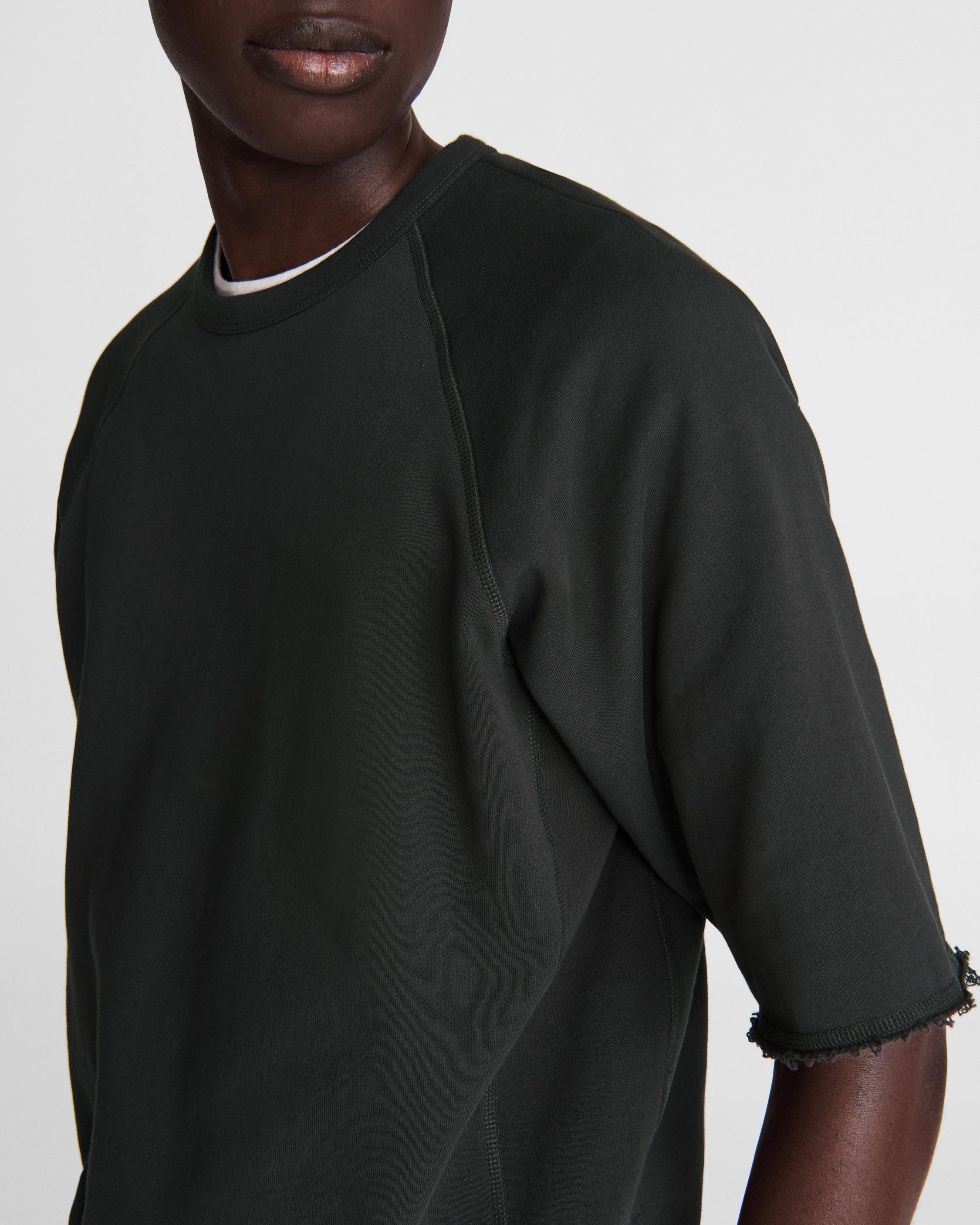 City Terry Short Sleeve Sweatshirt - Dark Grey | rag & bone