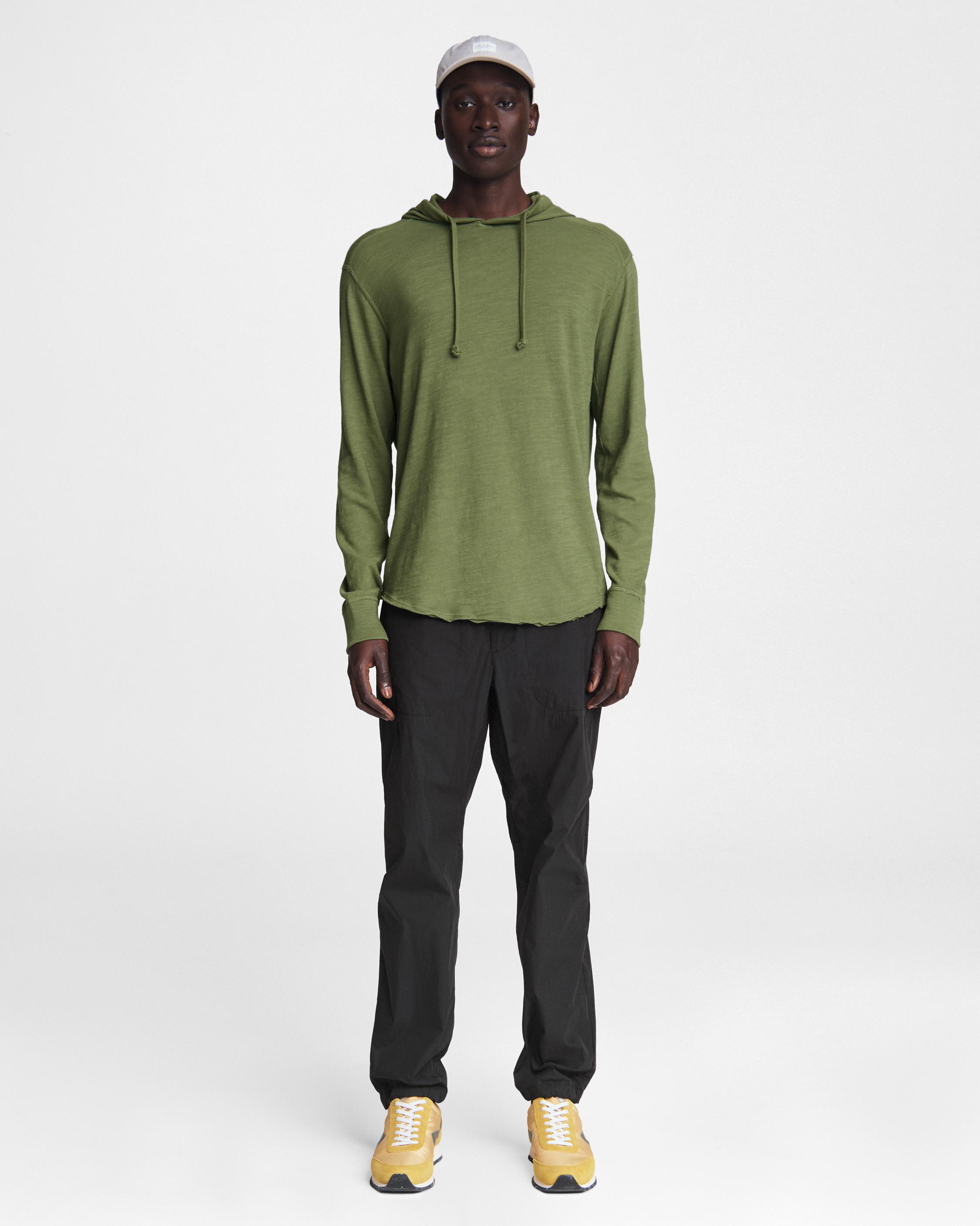 Flame Carded Cotton Hoodie - Mineral Green | rag & bone