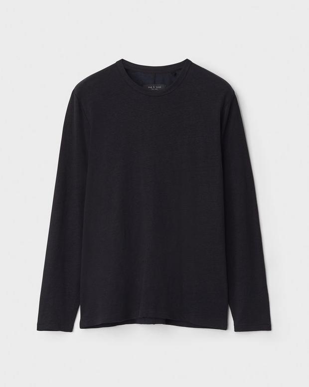 Linen Cotton Jersey Long Sleeve Tee image number 2