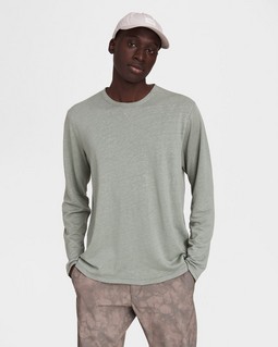 Linen Cotton Jersey Long Sleeve Tee image number 1