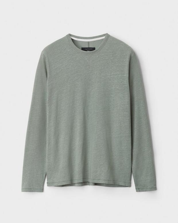 Linen Cotton Jersey Long Sleeve Tee image number 2