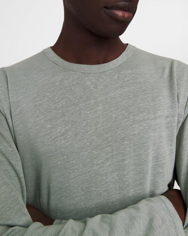 Linen Cotton Jersey Long Sleeve Tee image number 6