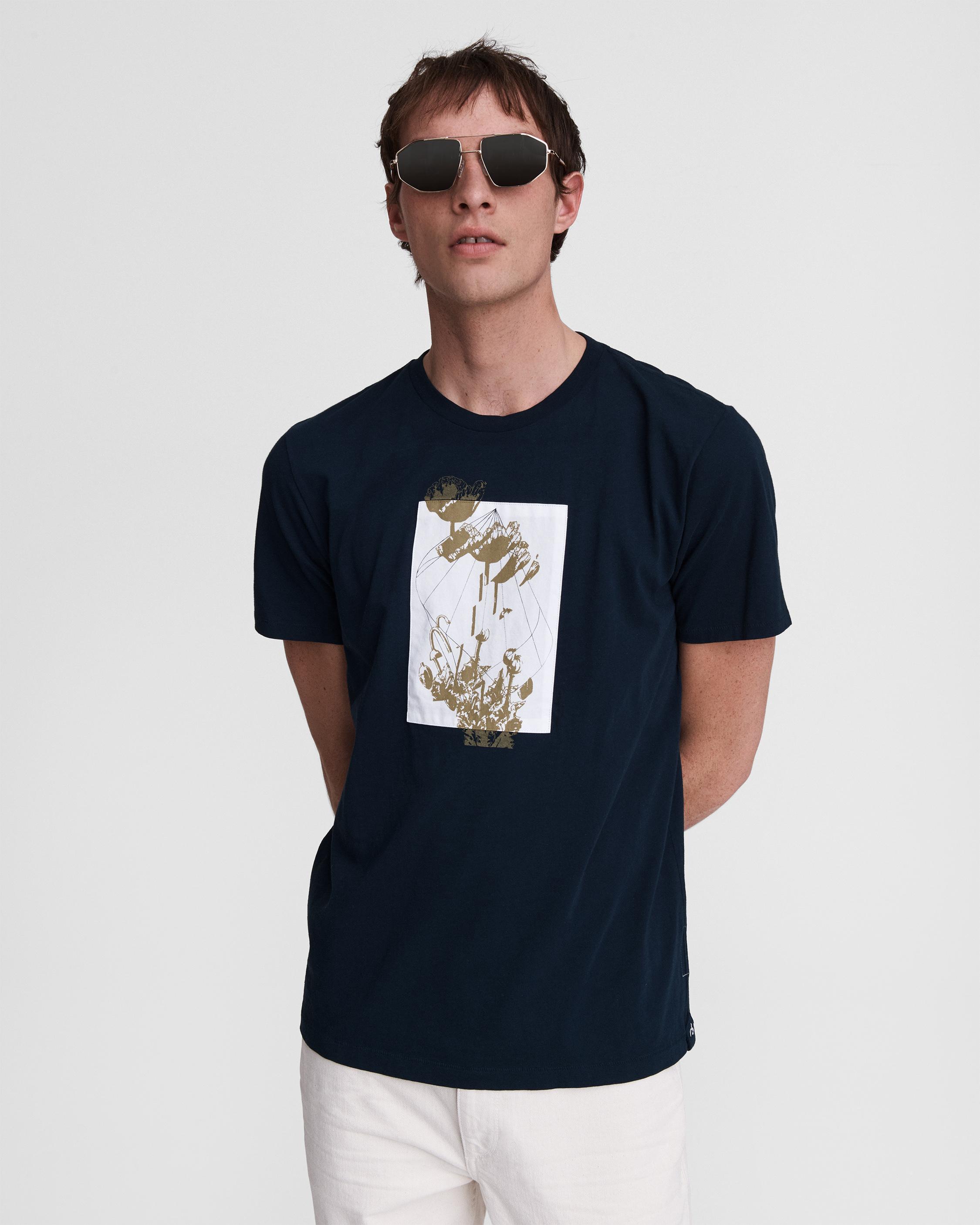 Glitched Floral Cotton Tee