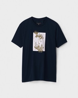 Glitched Floral Cotton Tee image number 2
