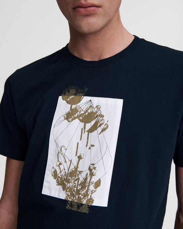 Glitched Floral Cotton Tee image number 6