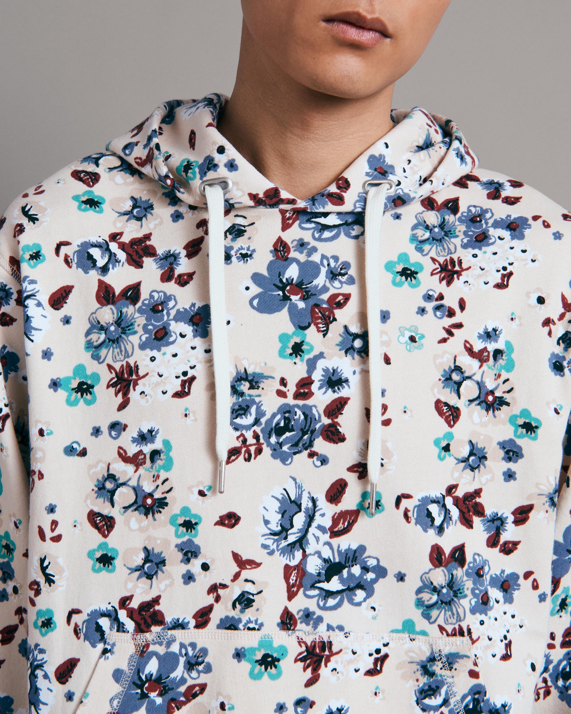 All Over Floral Print Hoodie