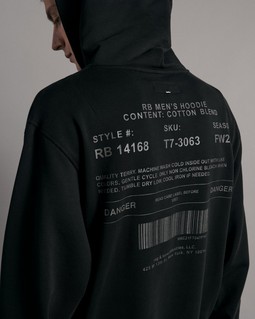 Barcode Cotton Hoodie image number 6