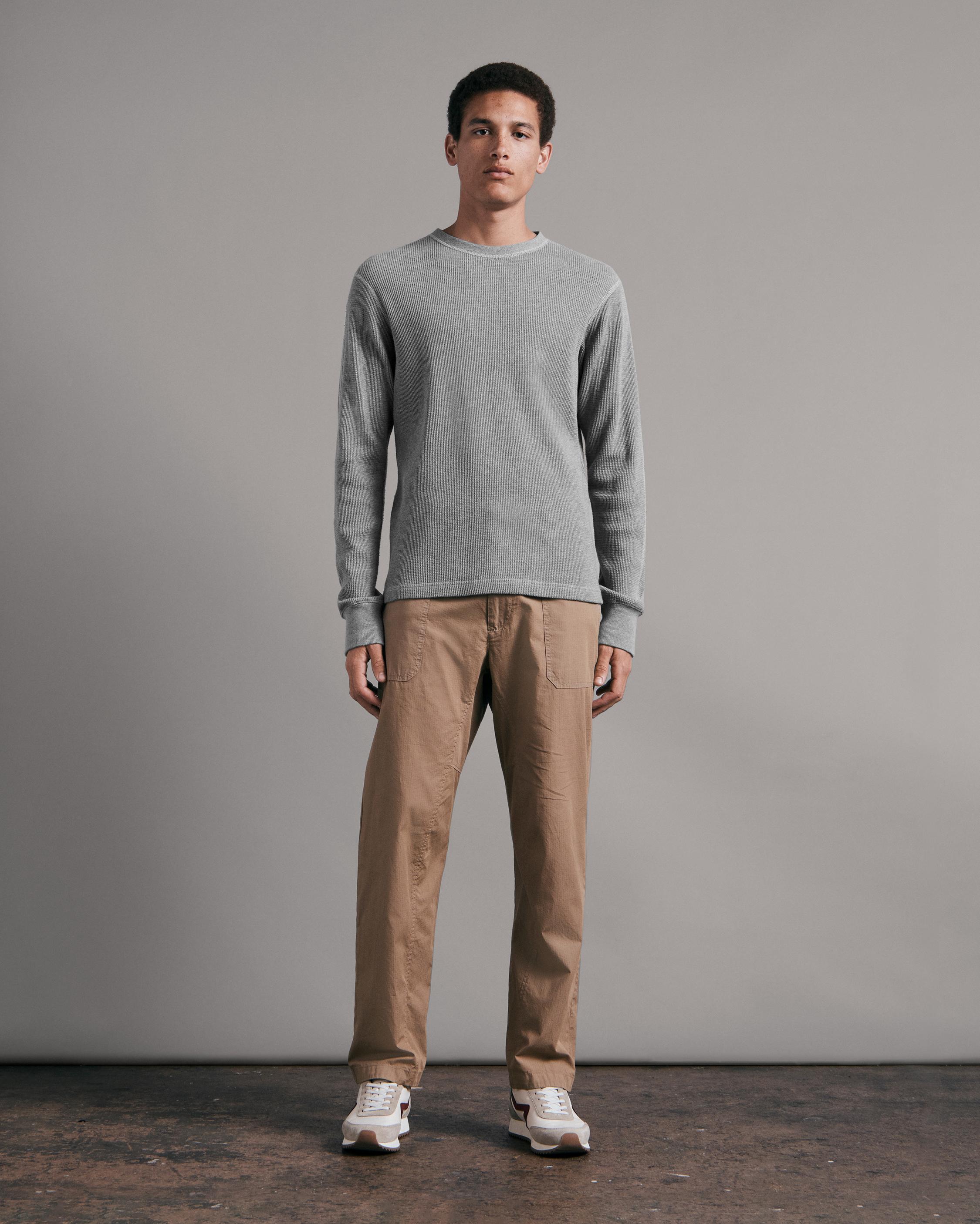 Garment Dyed Waffle Crew image number 3