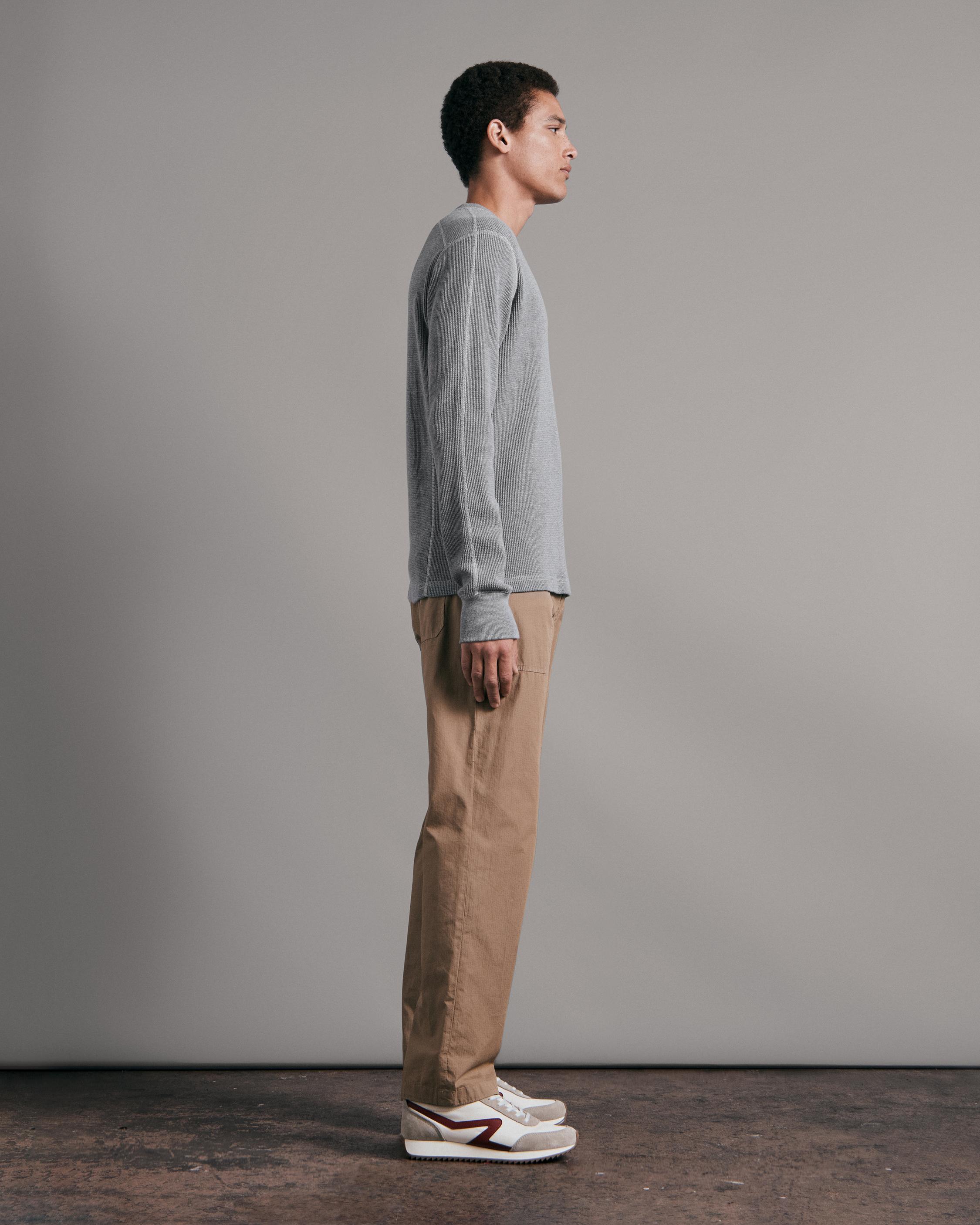 Garment Dyed Waffle Crew image number 4