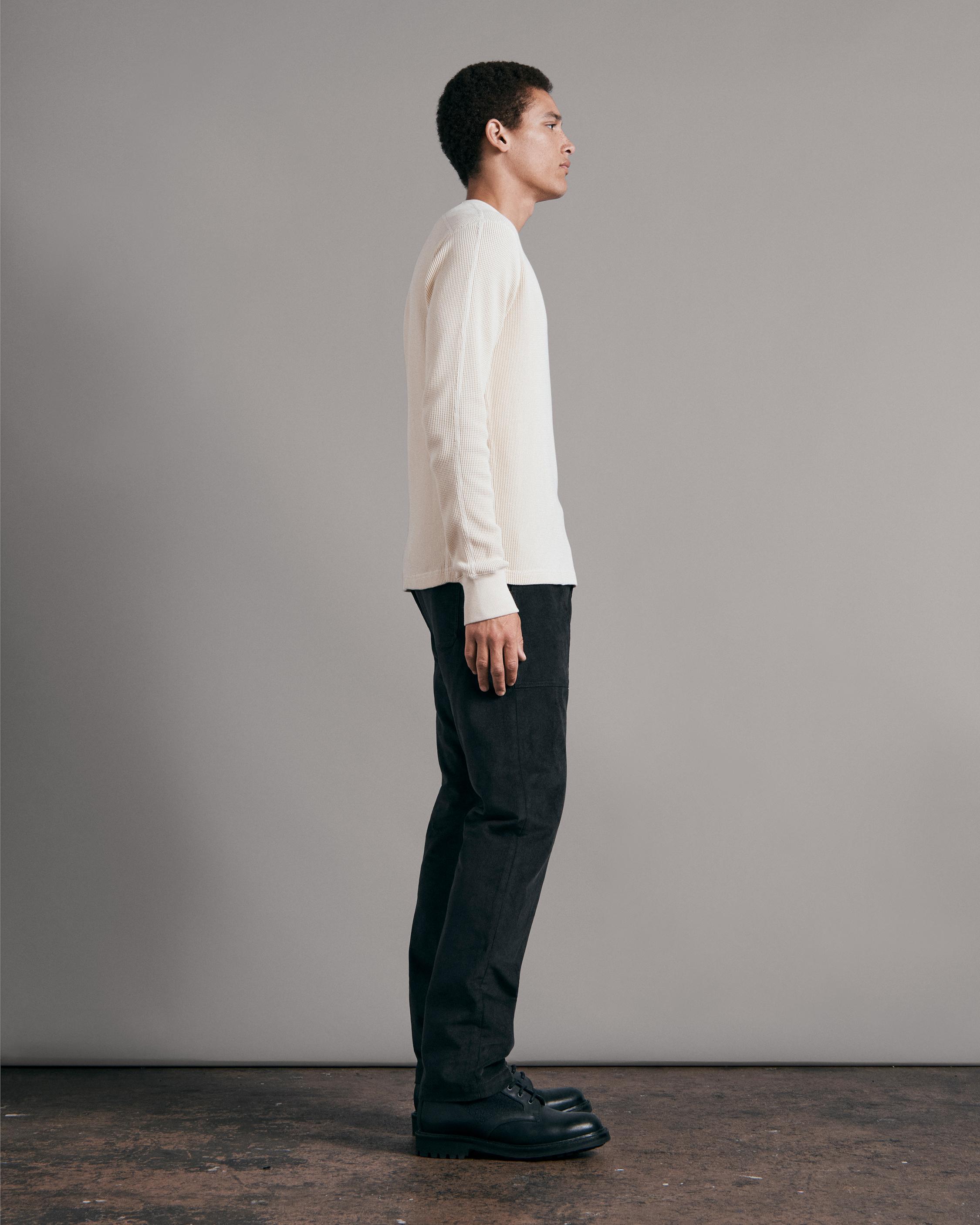 Garment Dyed Waffle Crew image number 3