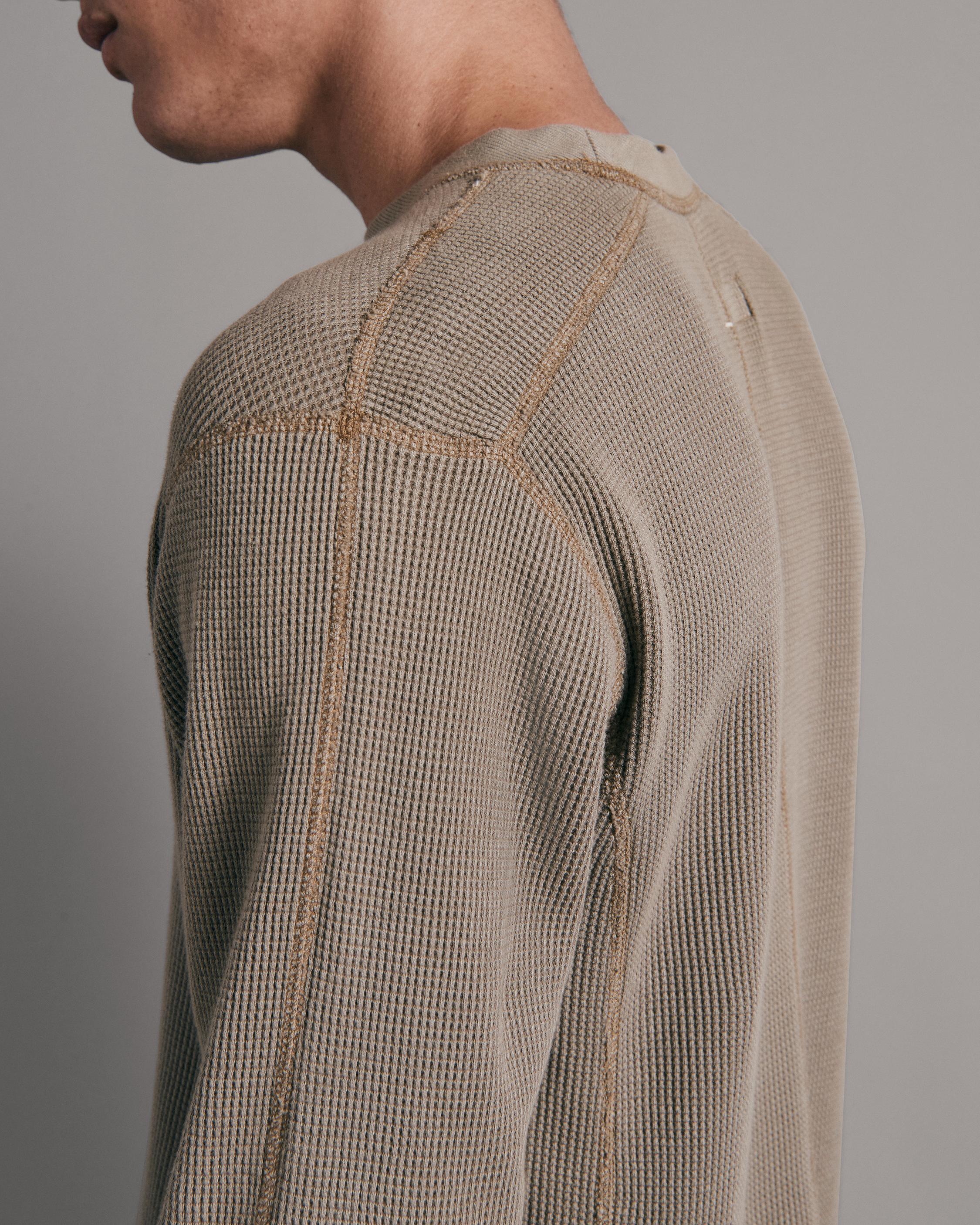 Garment Dyed Waffle Crew image number 6