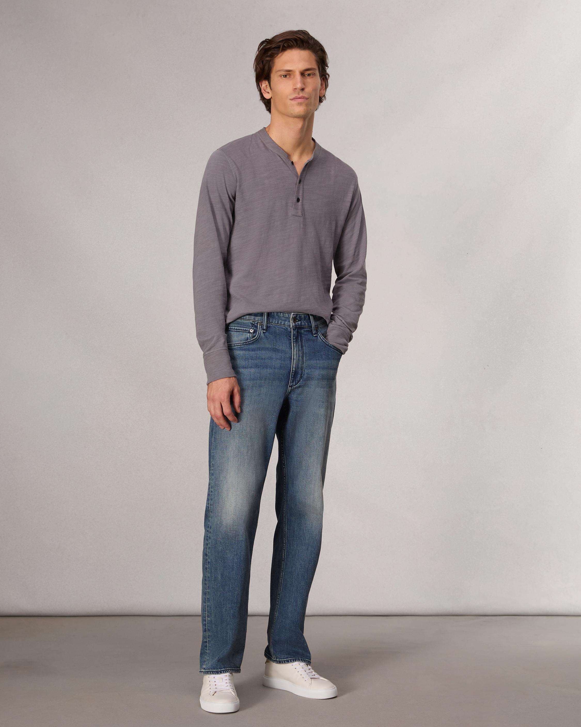 Classic Flame Long Sleeve Henley image number 3