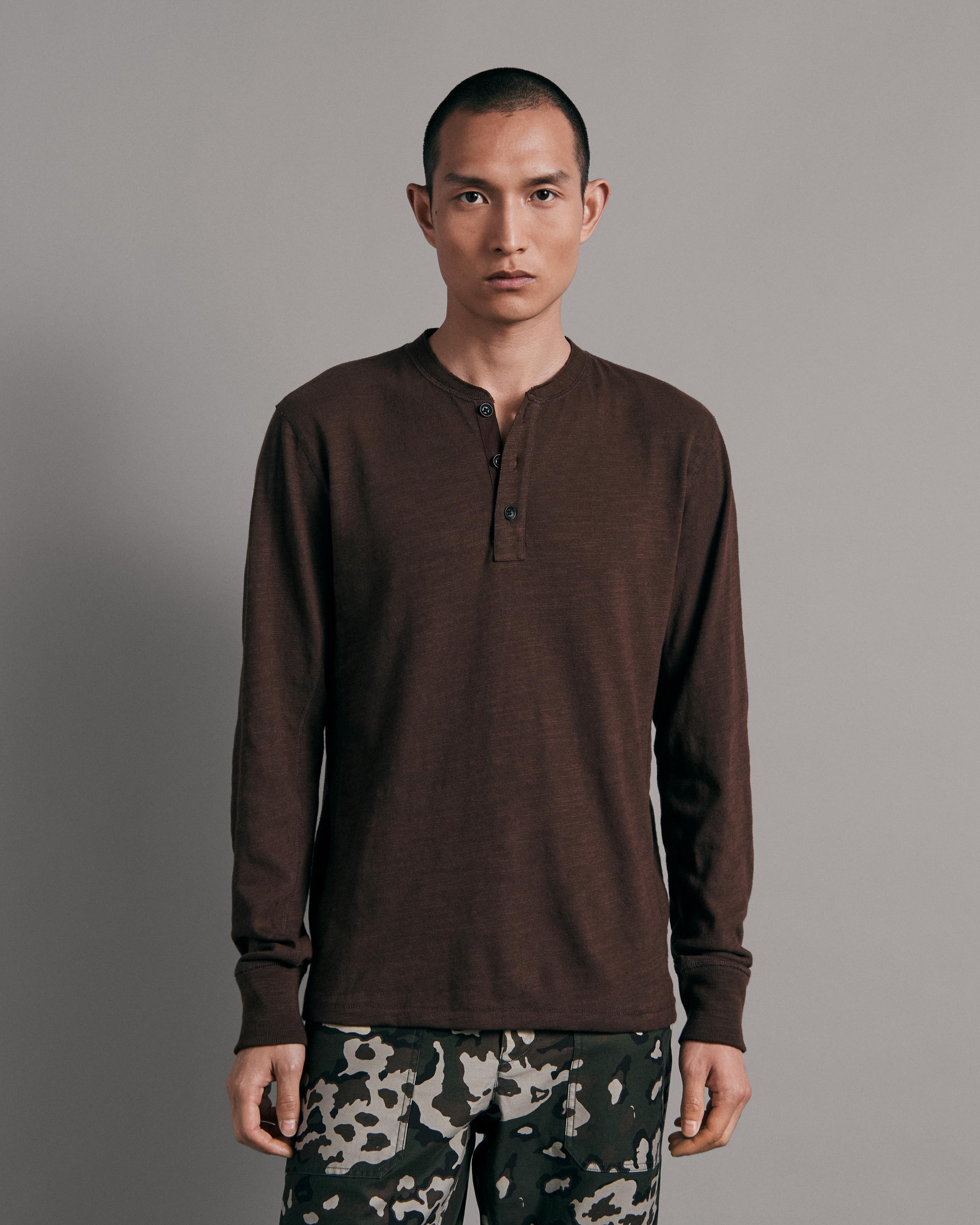 Classic Flame Long Sleeve Henley image number 1