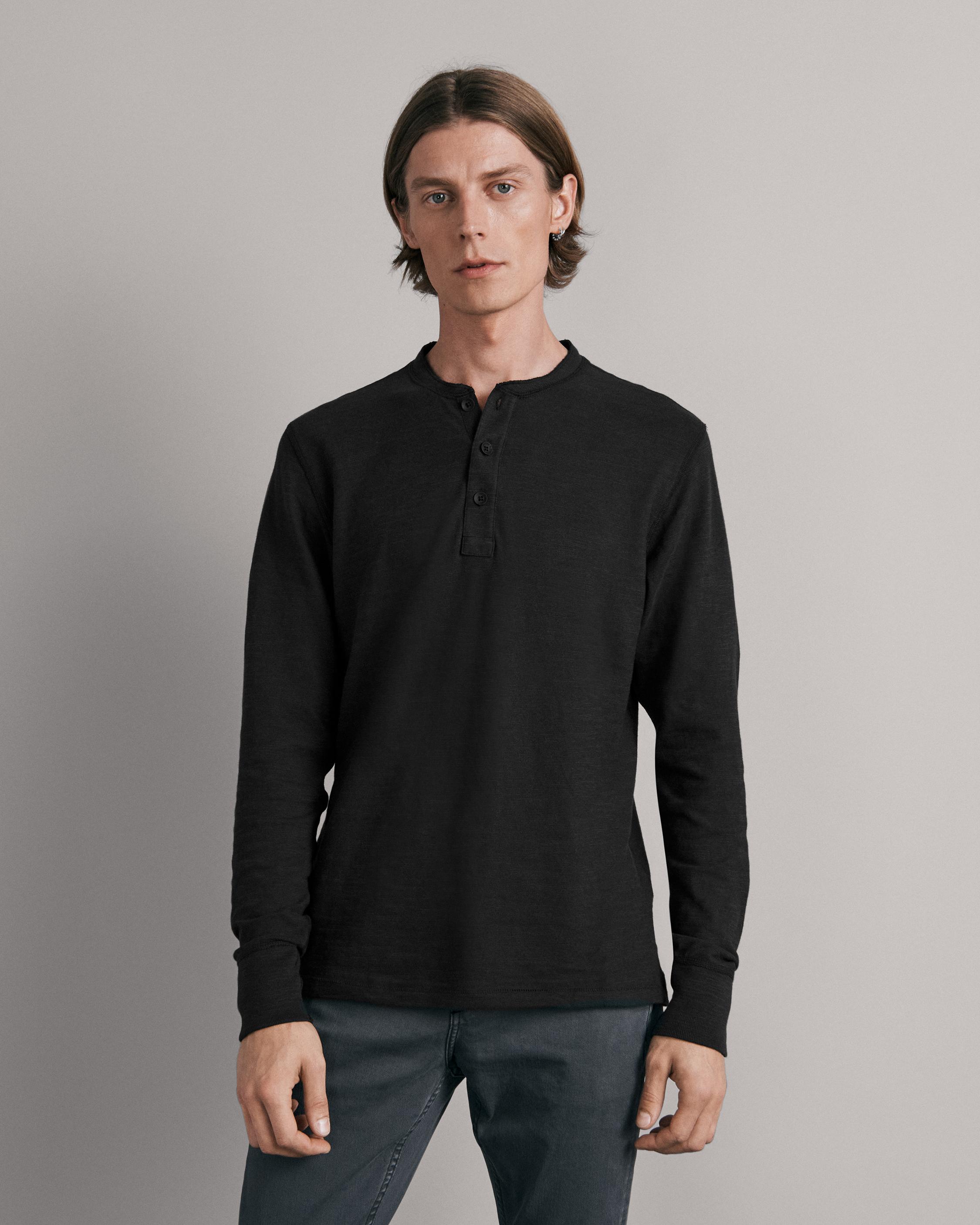 Slub Cotton Henley image number 1