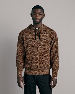 All Over Leopard Cotton Hoodie image number 1