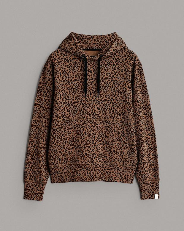 All Over Leopard Cotton Hoodie image number 2