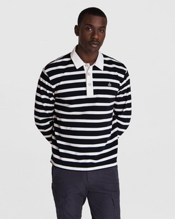 Stripe Pique Cotton Rugby image number 1