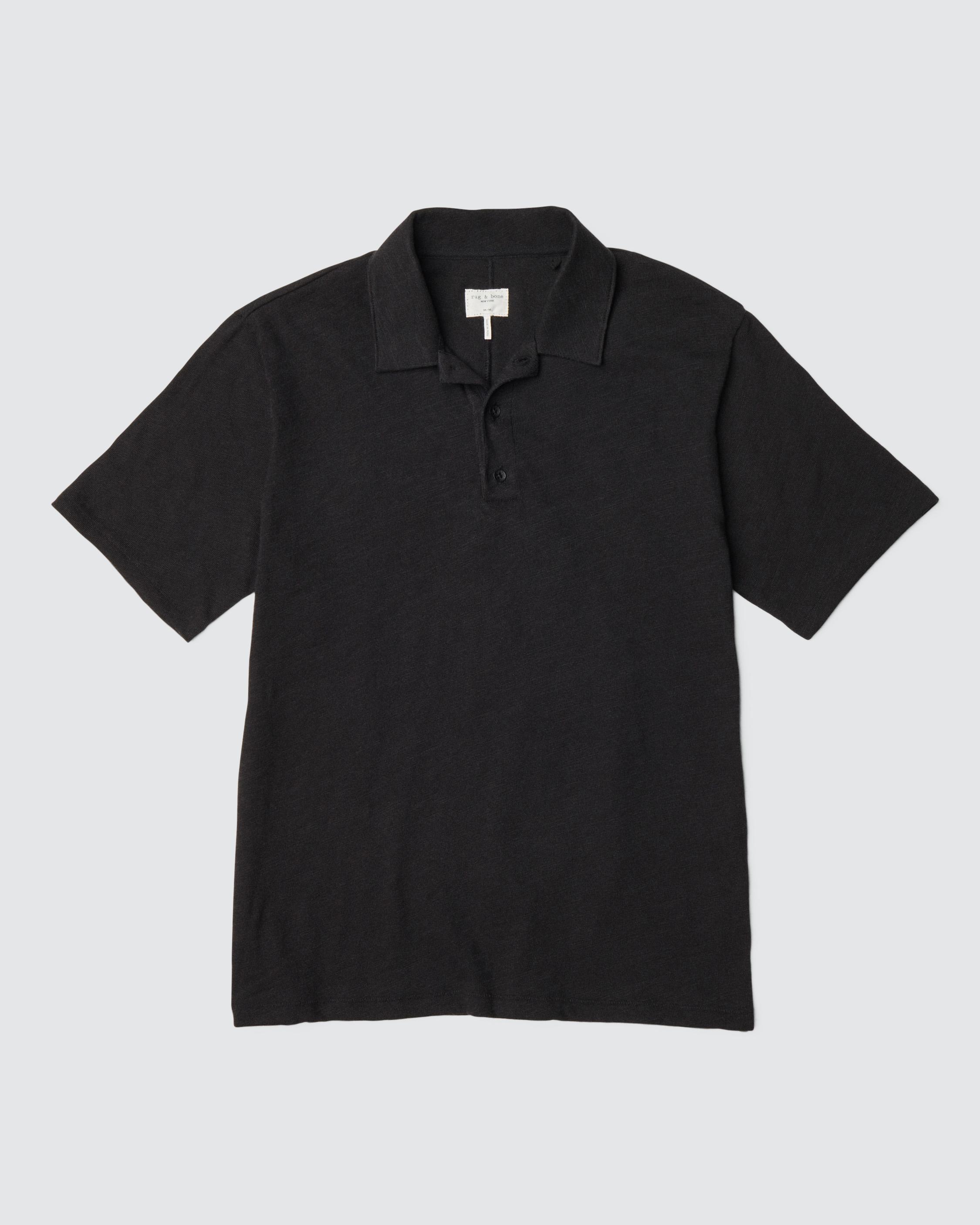 Classic Flame Polo Shirt - Black | rag & bone