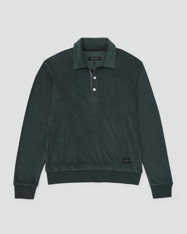 Toweling Long Sleeve Polo image number 2