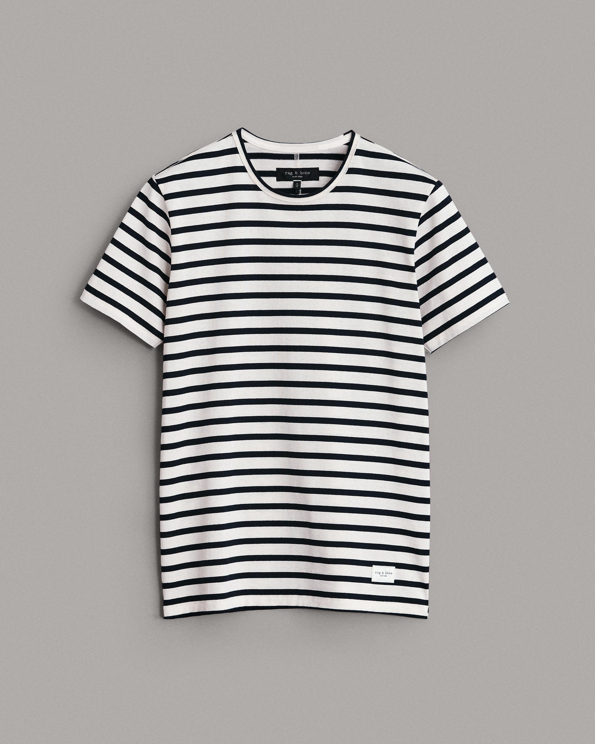 white black line t shirt