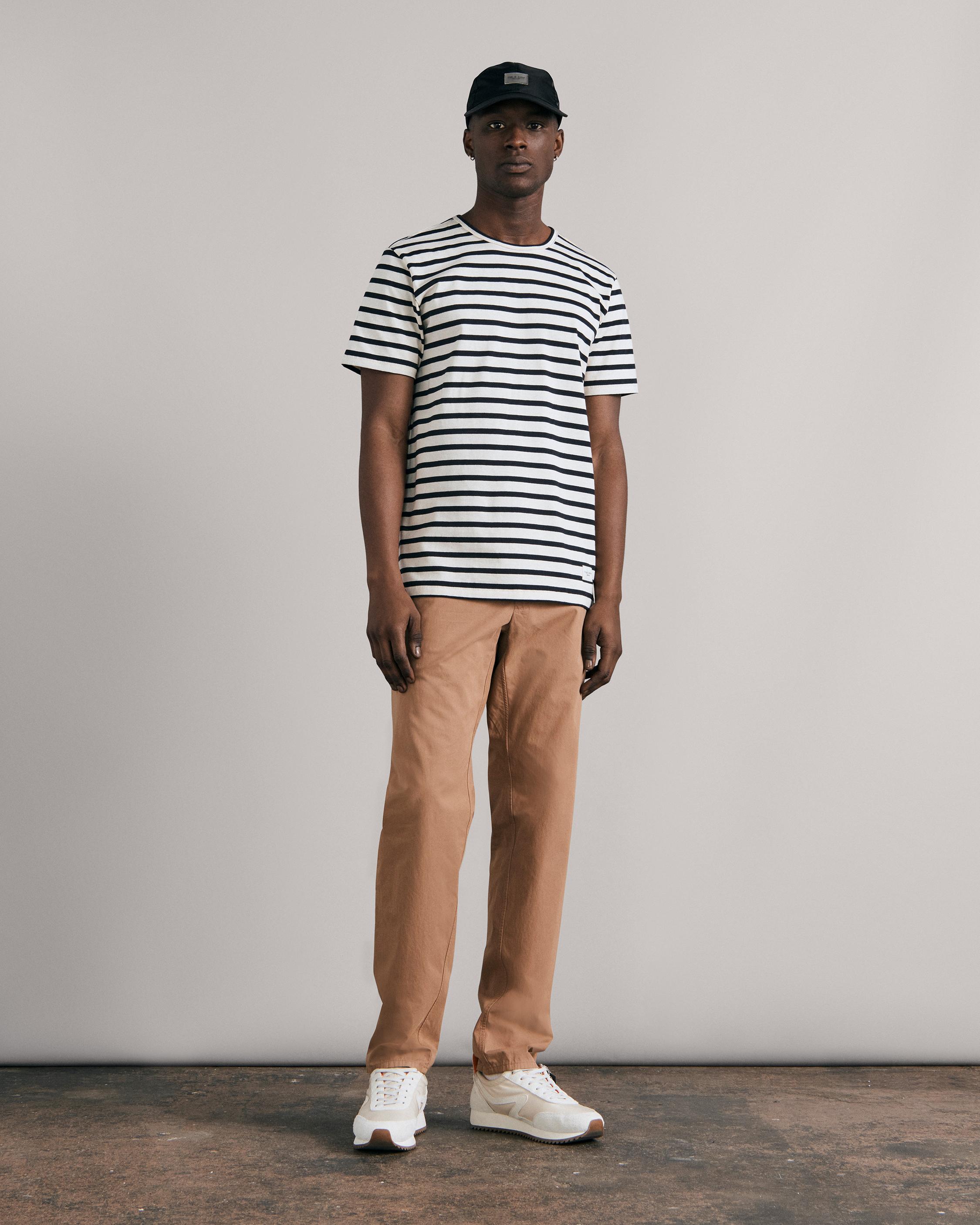 Breton Stripe Classic Tee - Ivory Multi