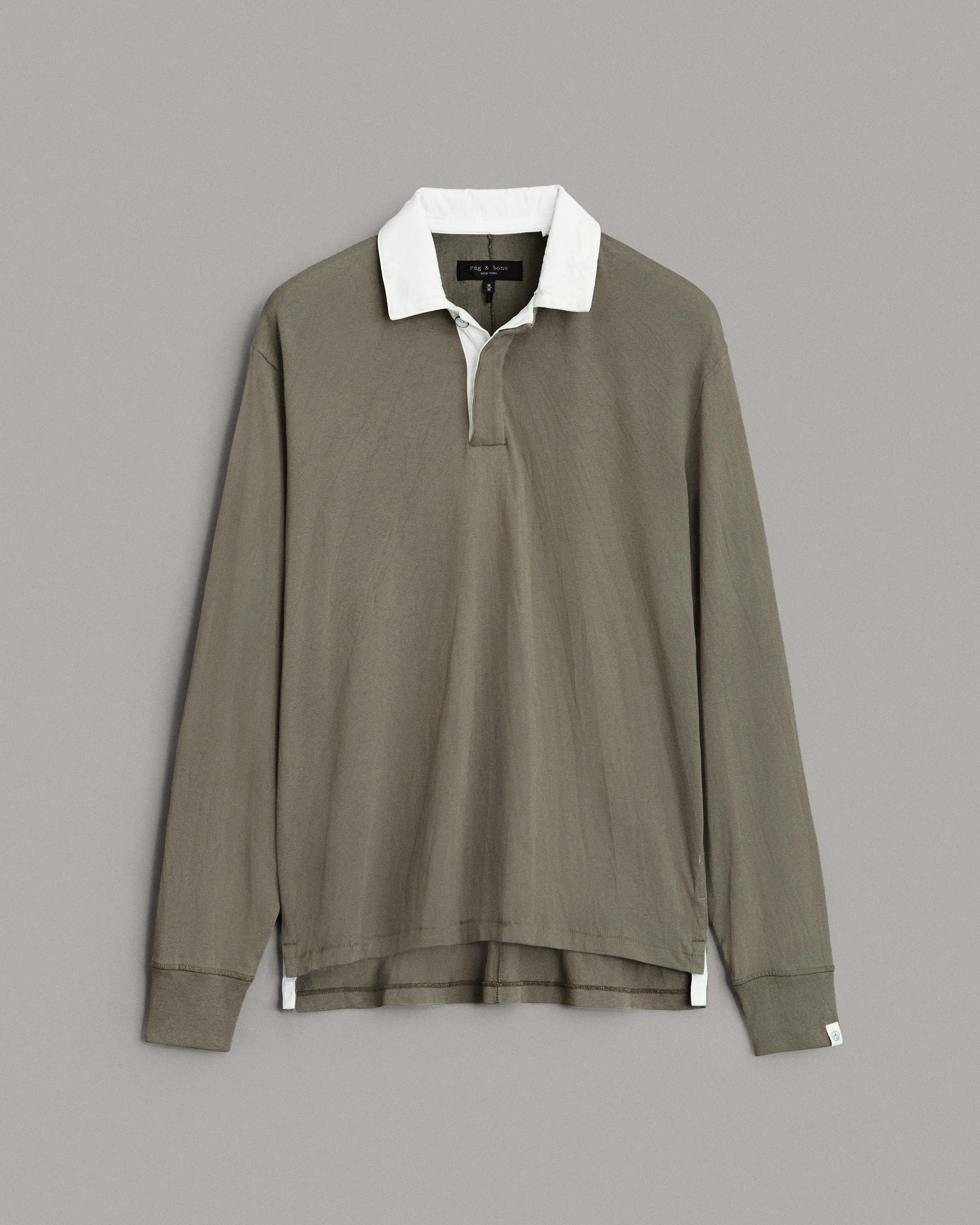 Garment Dye Cotton Rugby - Lichen | rag & bone