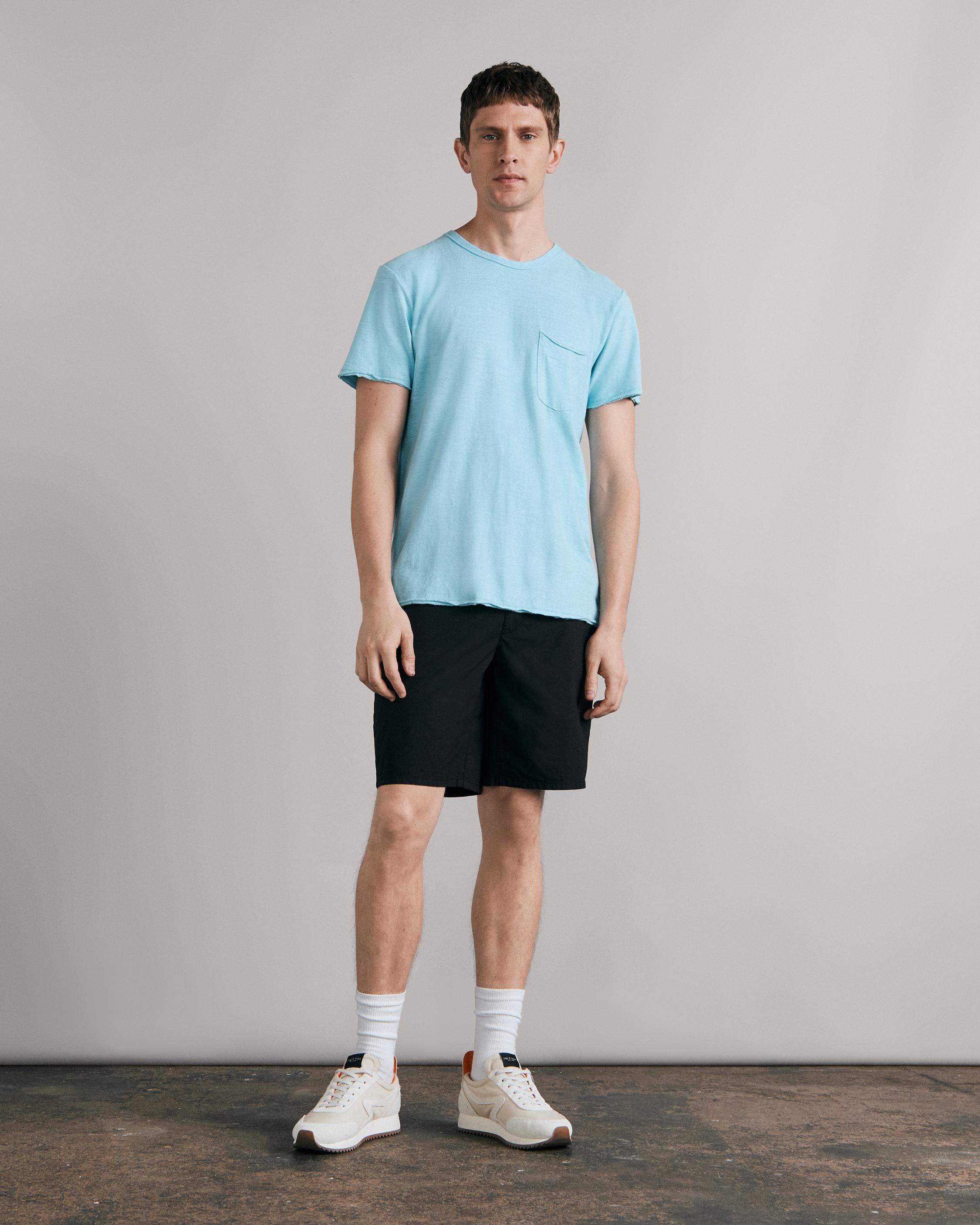 Miles Cotton Linen Tee Topaz rag & bone