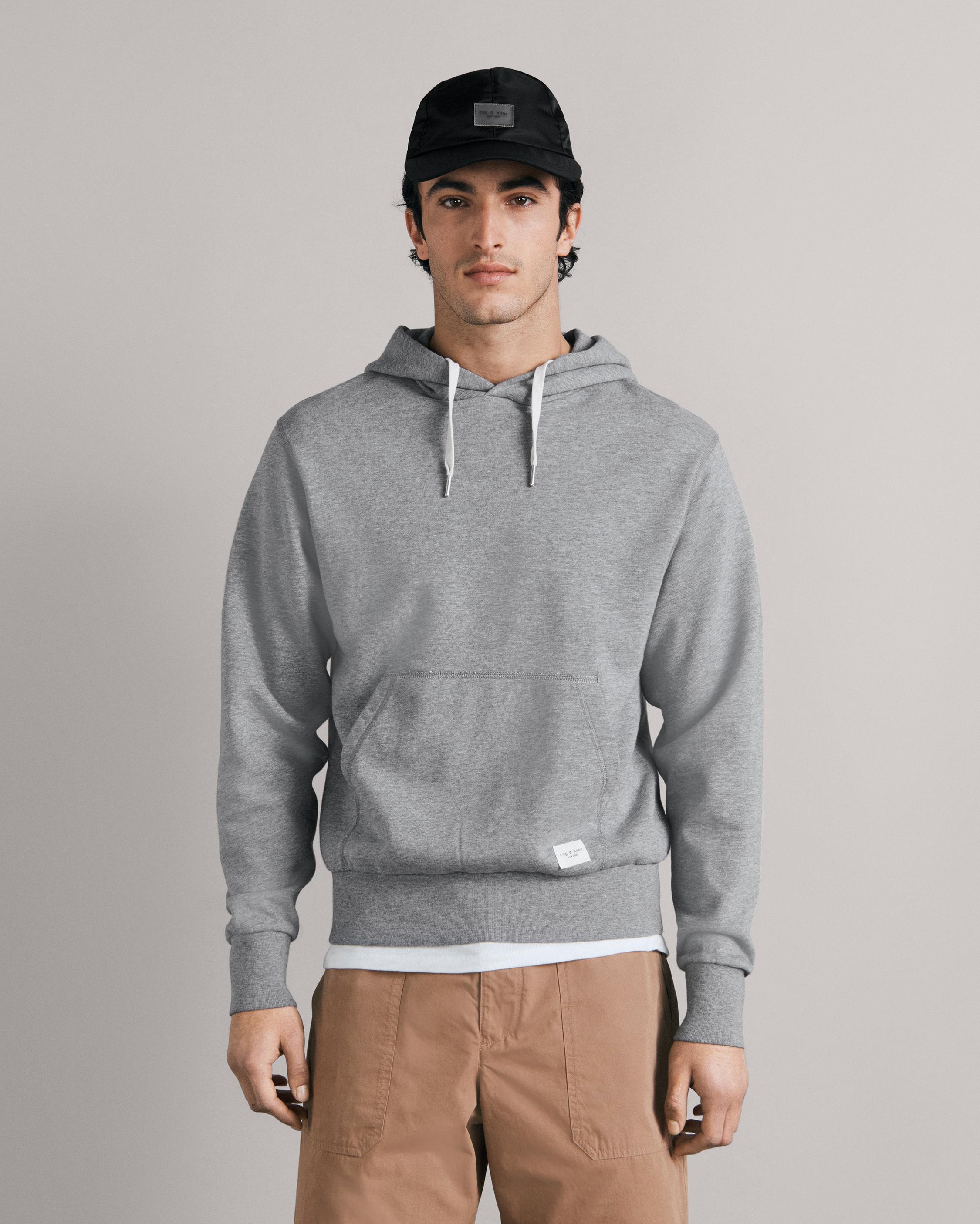 Heather Damon Cotton Hoodie - Heather Grey