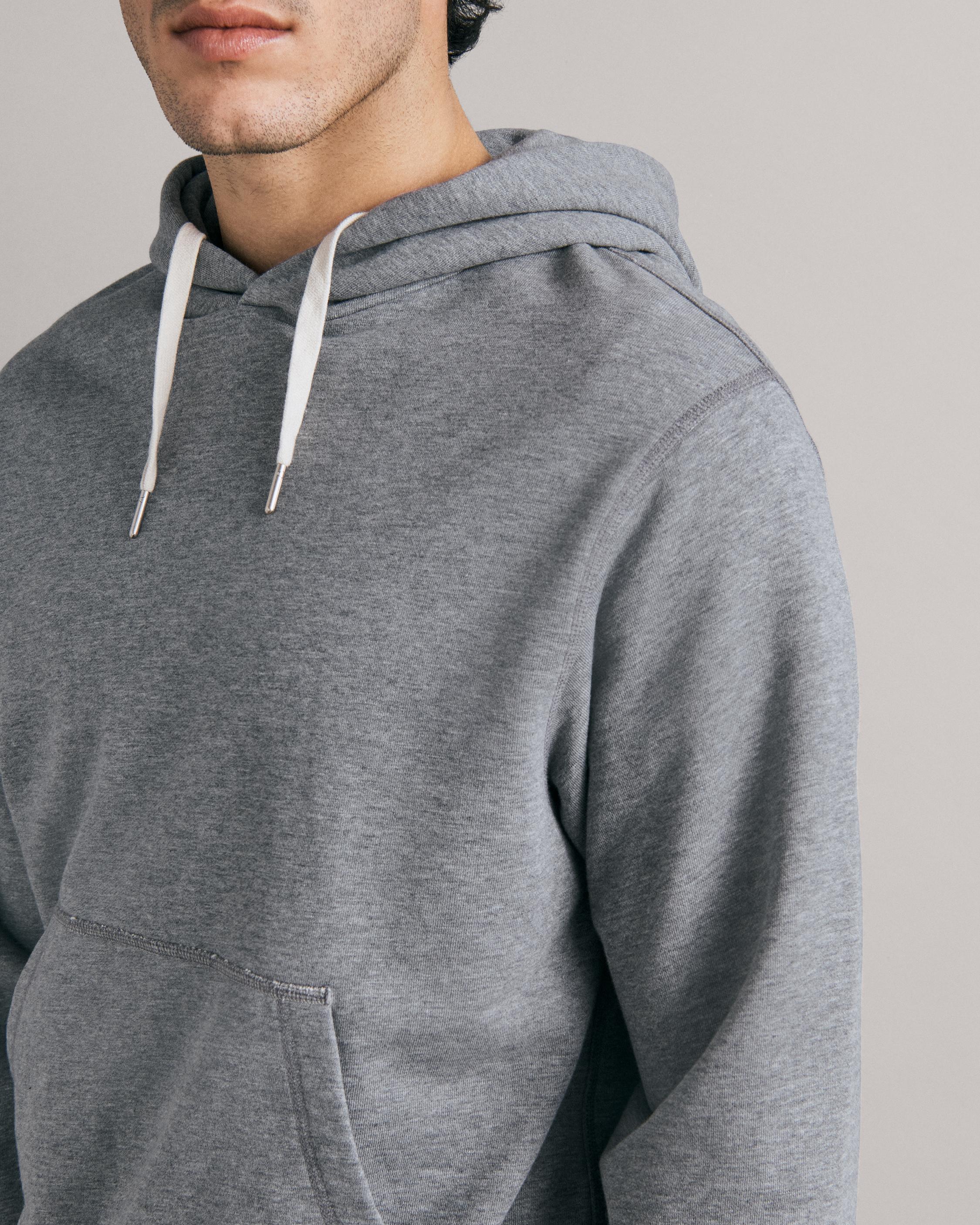 Heather Damon Cotton Hoodie - Heather Grey