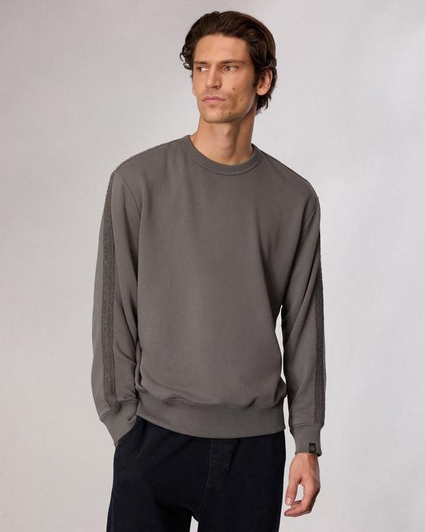 Raw-Edge Cotton Sweatshirt - Smoke Grey | rag & bone sale Raw-Edge Cotton Sweatshirt - Smoke Grey | rag & bone sale